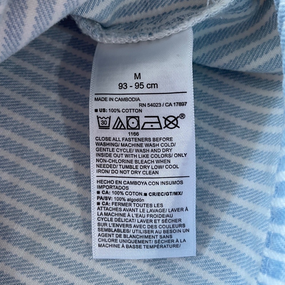 Old Navy Railroad Stripe Button Front Vest 100% Cotton Women's Medium - Picture 5 of 9